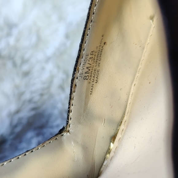 Jessica Simpson Vindie 8M Metallic Gold and Copper Ankle Strap Platform Heels - Picture 13 of 15